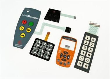 Custom prototype Push button Membrane Switch Panel With 3M Adhesive , 200HZ - 1500HZ